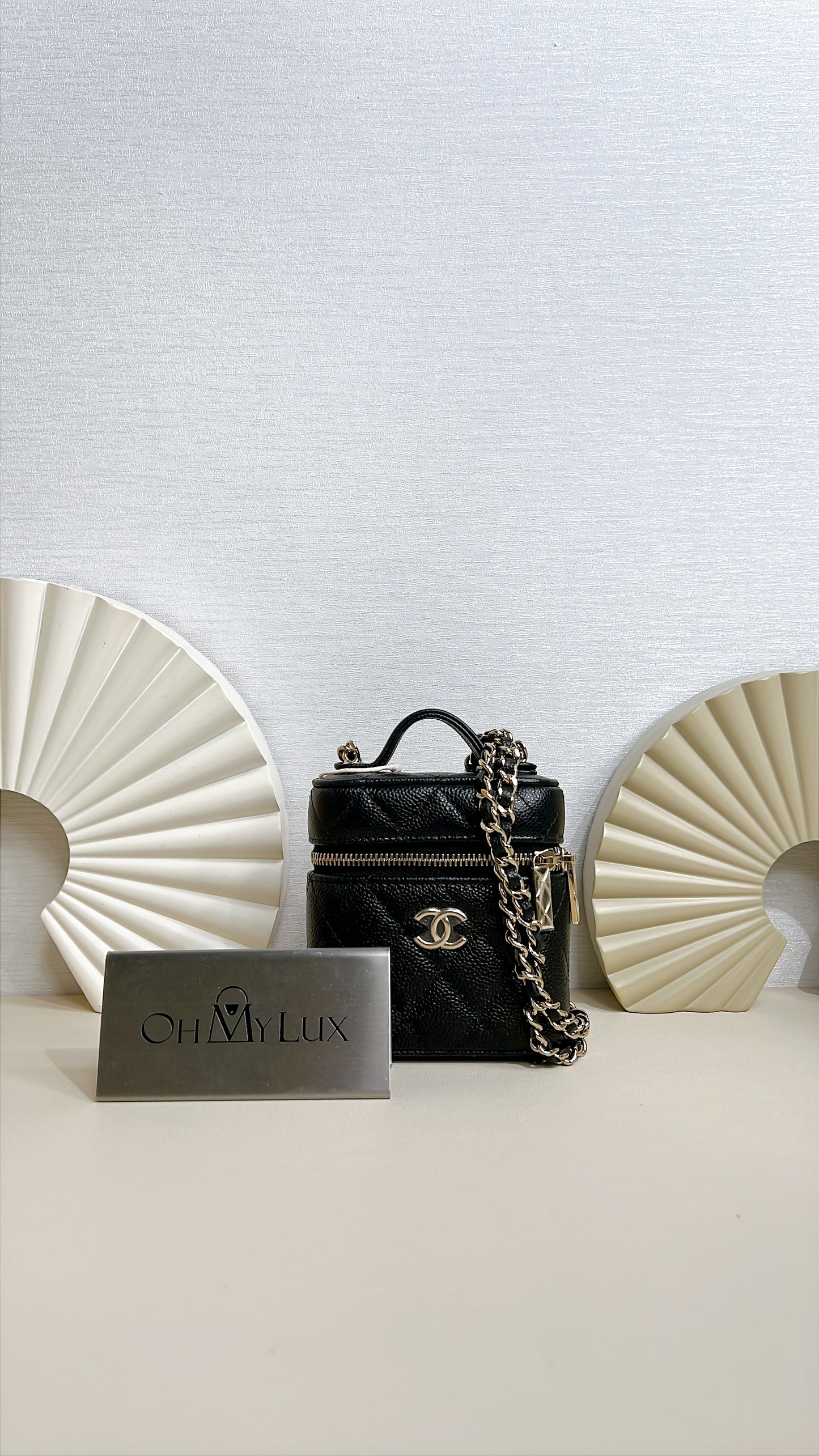 Chanel Top Handle Mini Vanity Case in Black