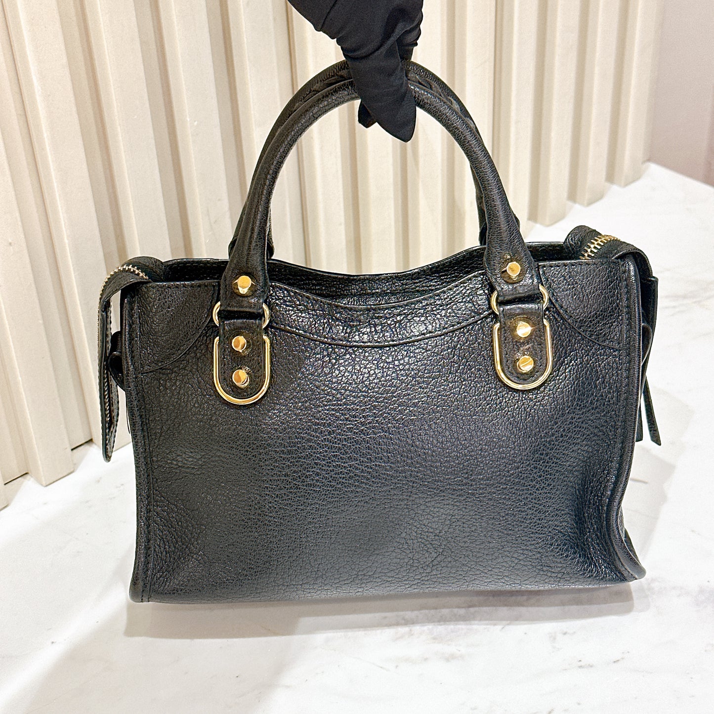Balenciaga City Edge Mini in Black GHW