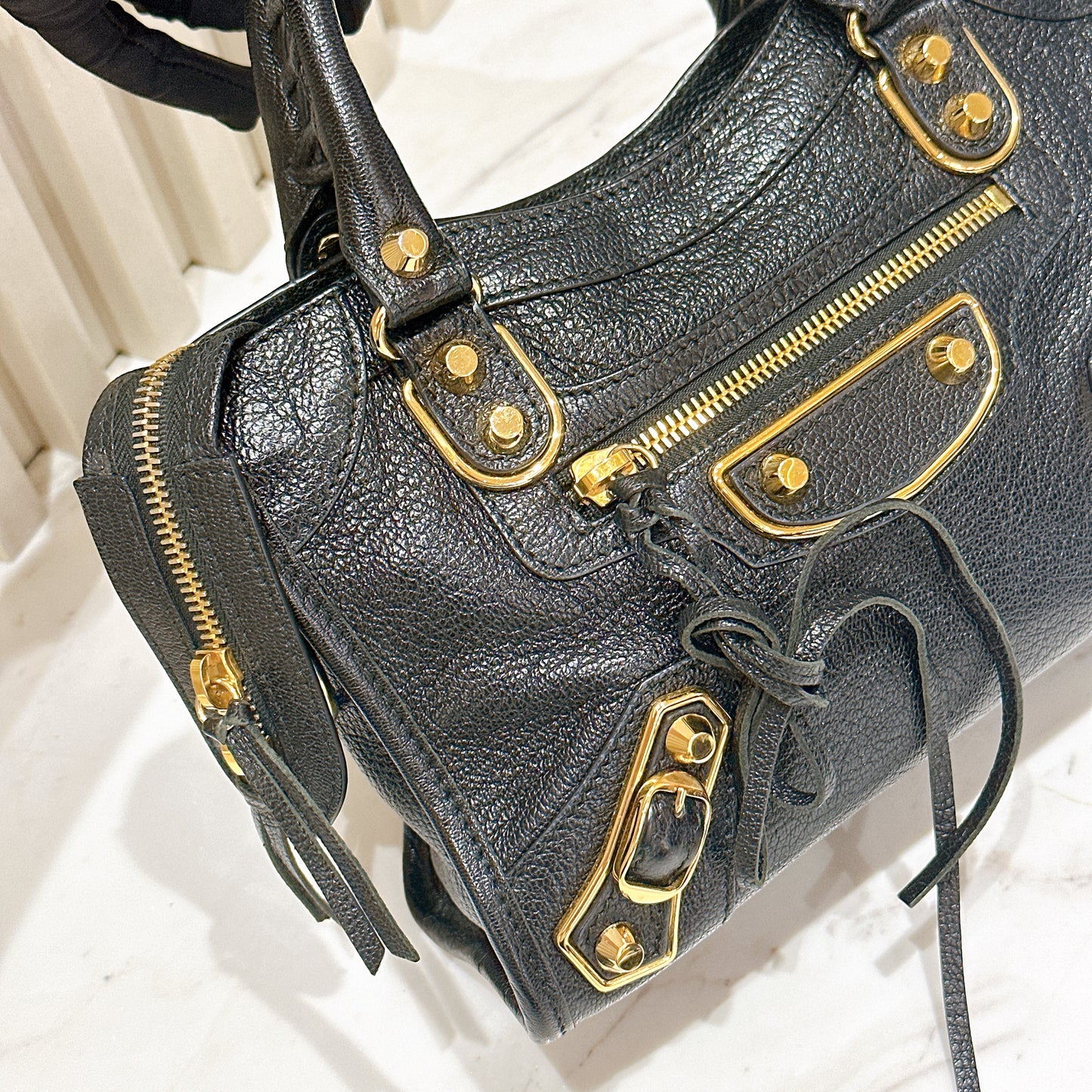 Balenciaga City Edge Mini in Black GHW