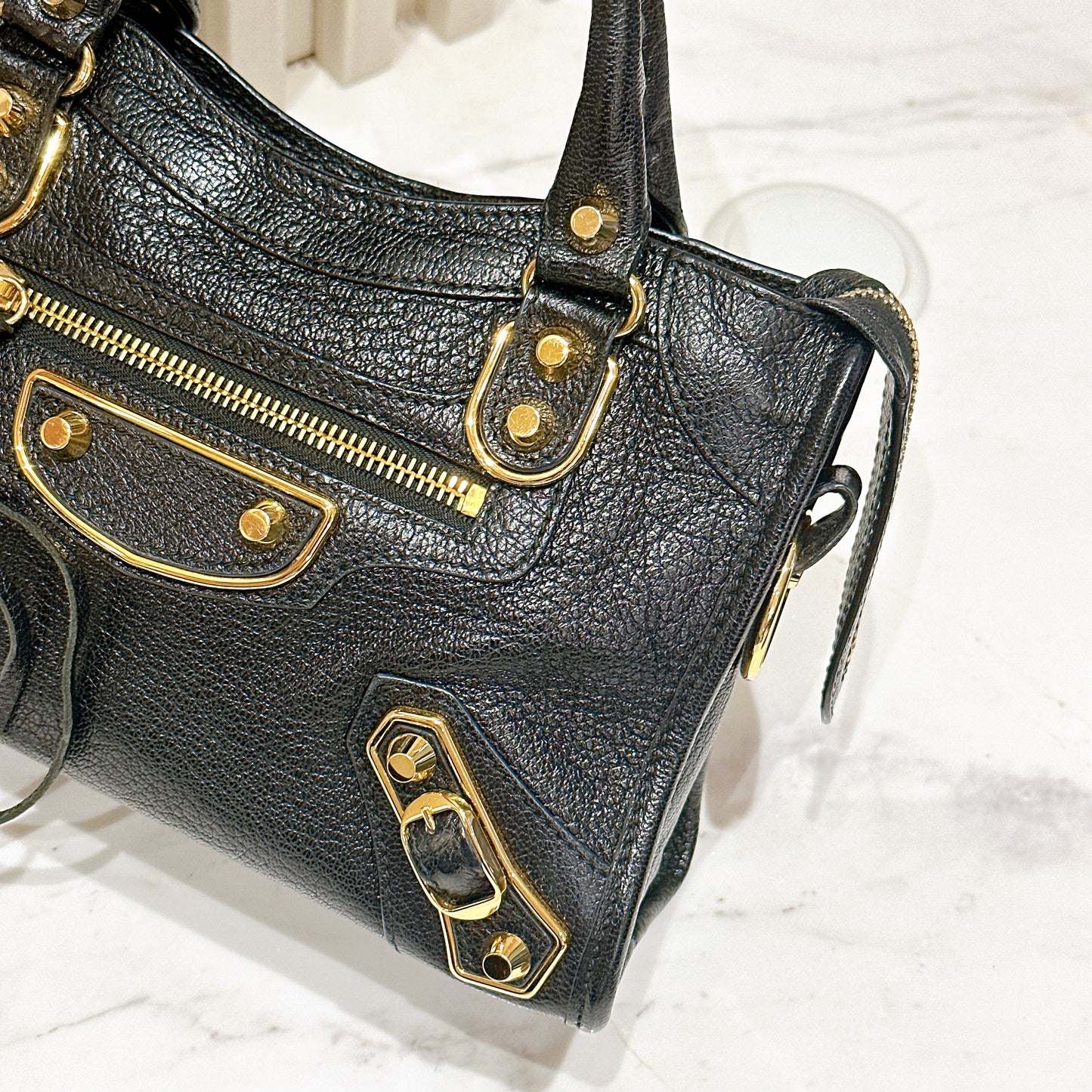 Balenciaga City Edge Mini in Black GHW