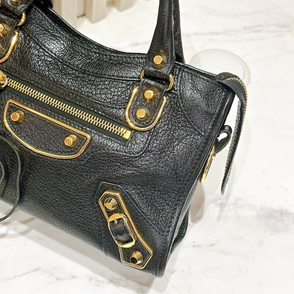 Balenciaga City Edge Mini in Black GHW