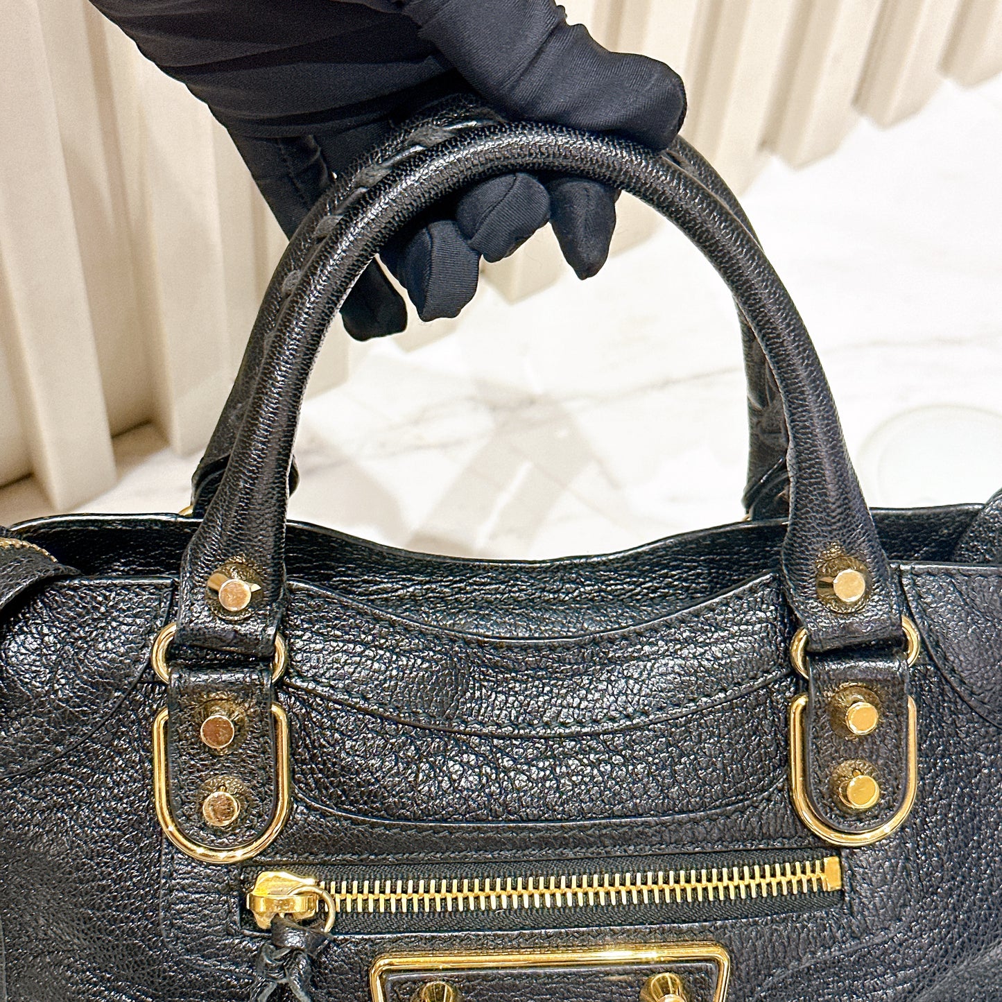 Balenciaga City Edge Mini in Black GHW