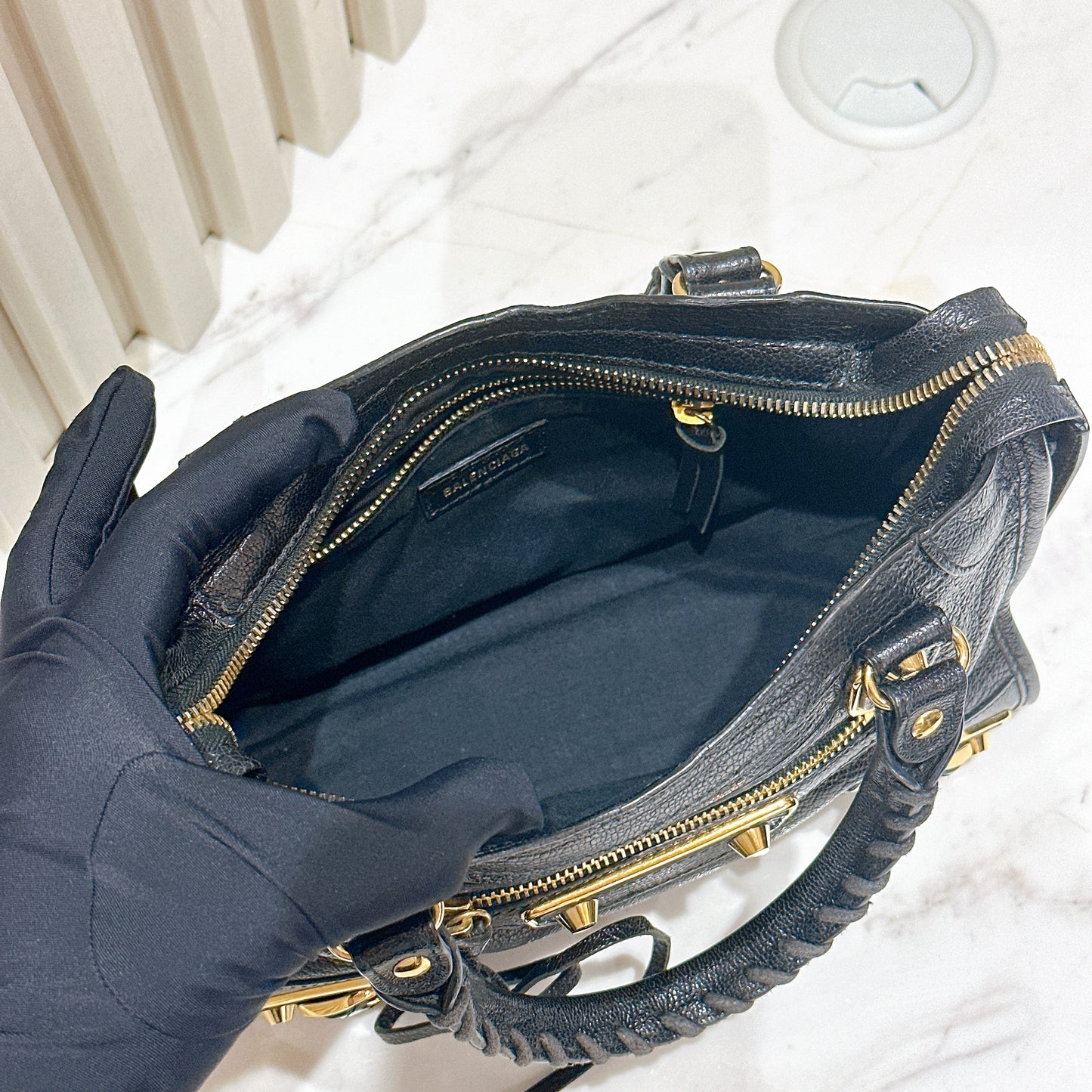 Balenciaga City Edge Mini in Black GHW