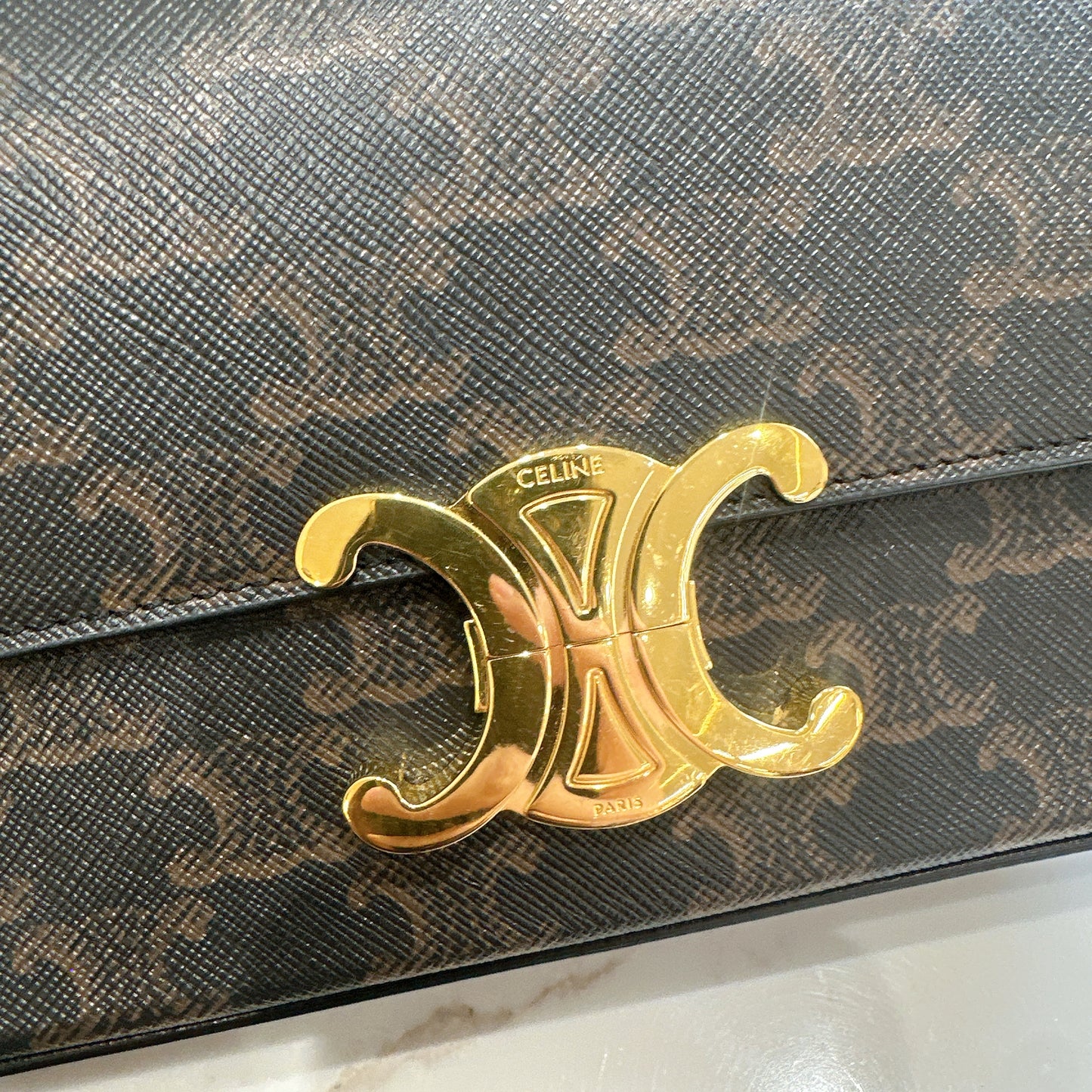 Celine Bag Claude in Triomphe Canvas
