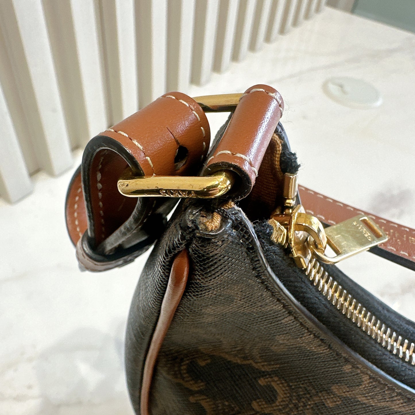 Celine Ava in Tan Triomphe Canvas
