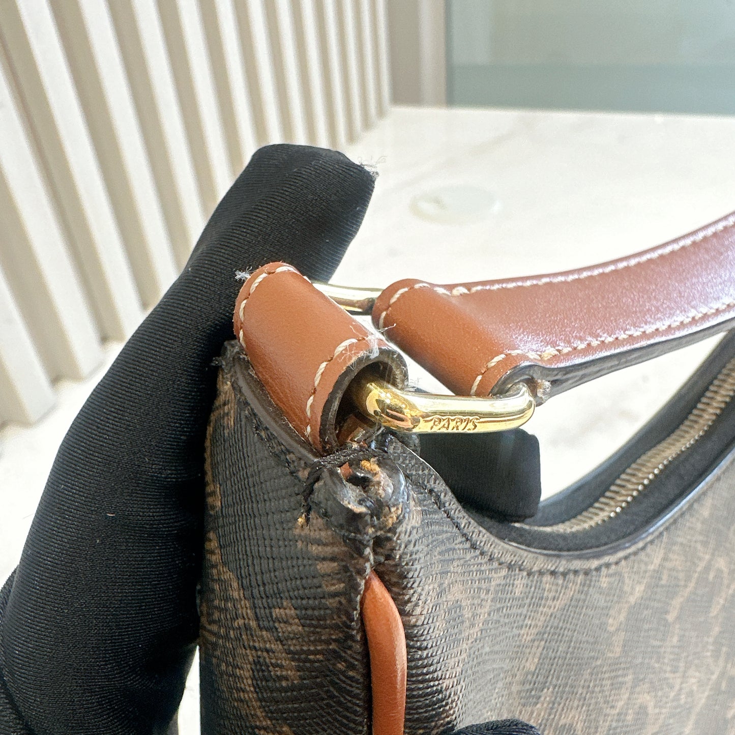 Celine Ava in Tan Triomphe Canvas