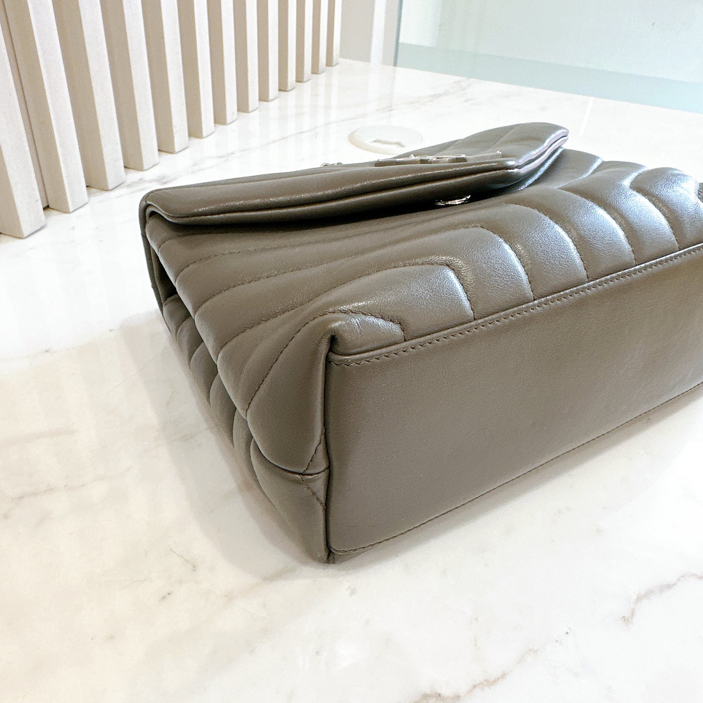 YSL Lou Small In Grey