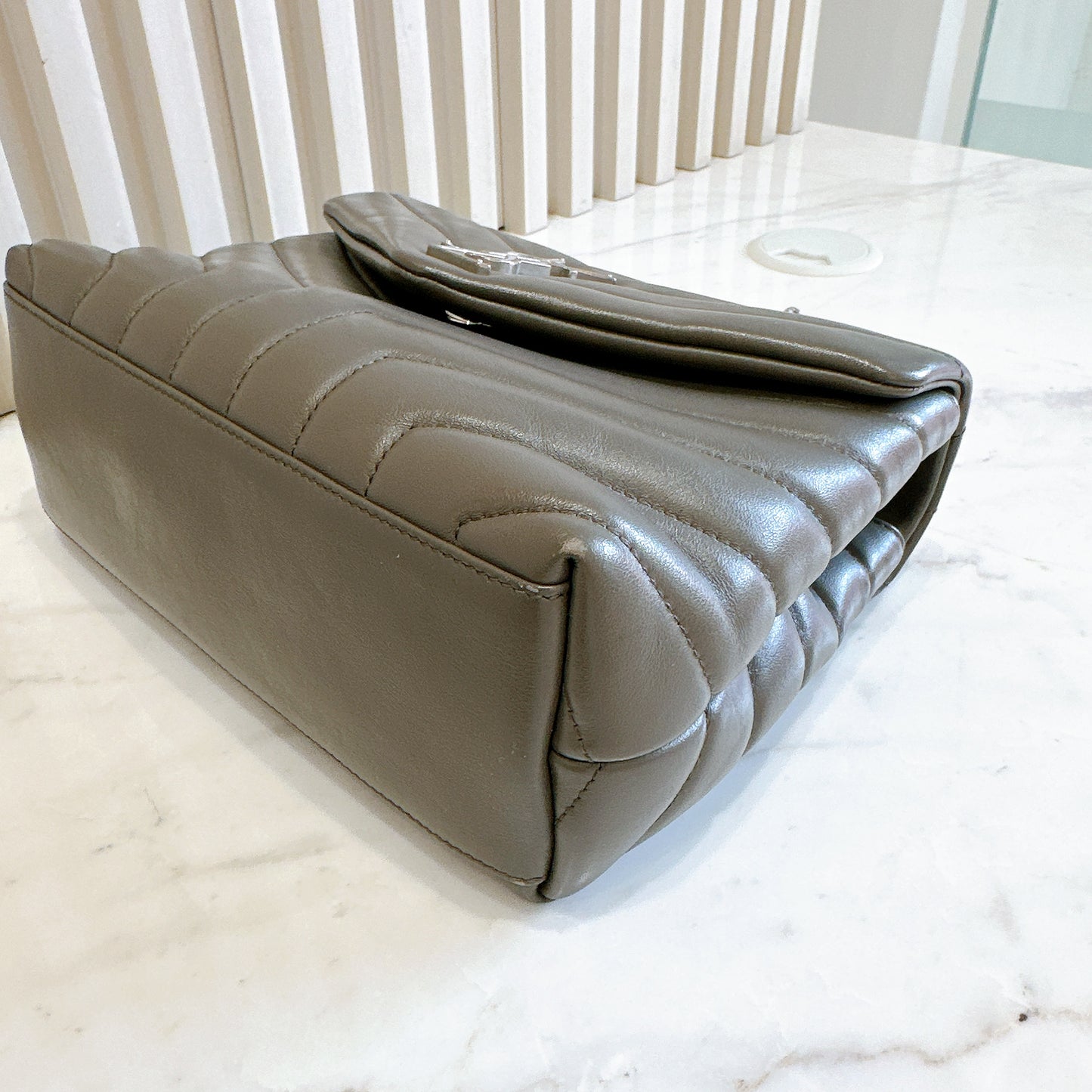 YSL Lou Small In Grey
