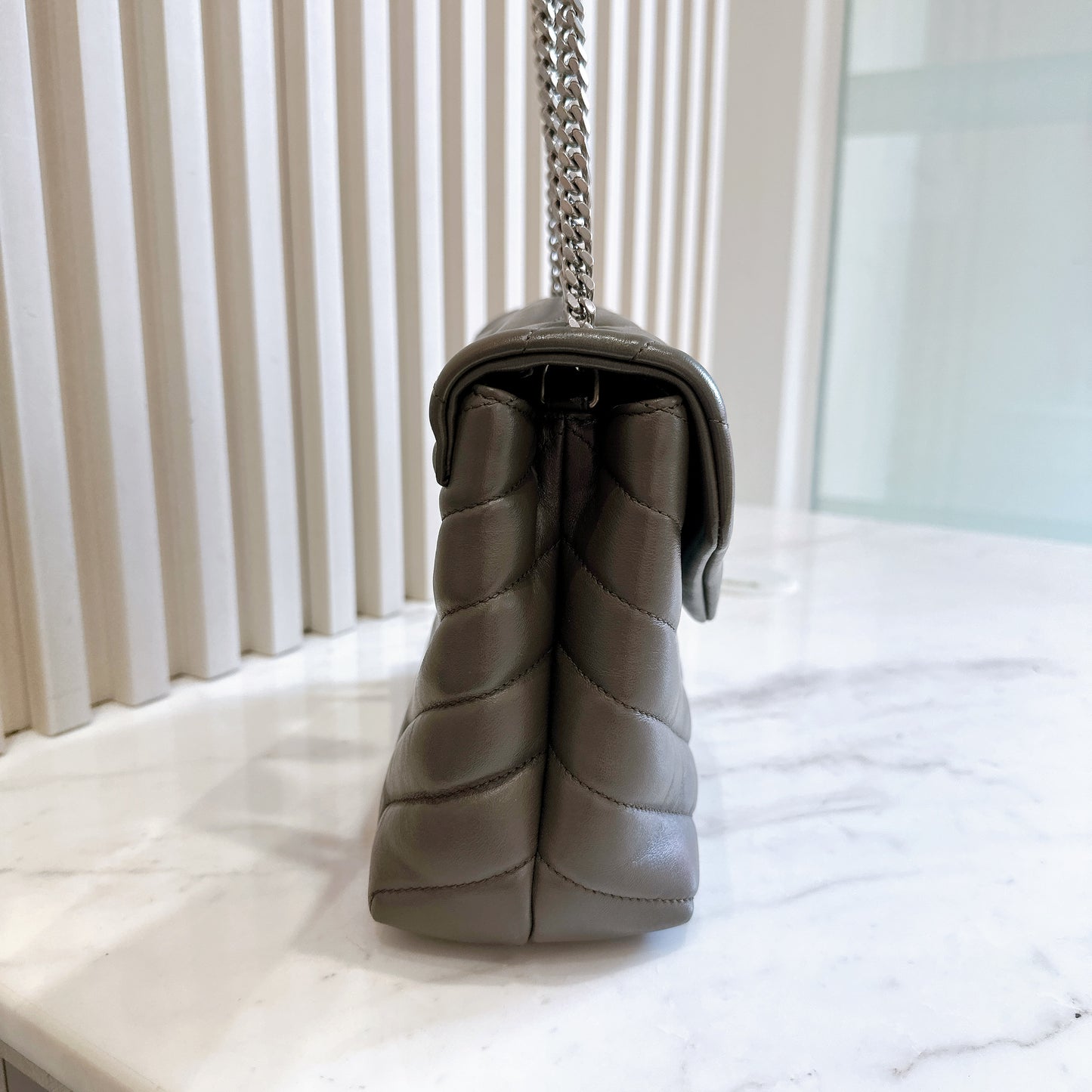 YSL Lou Small In Grey
