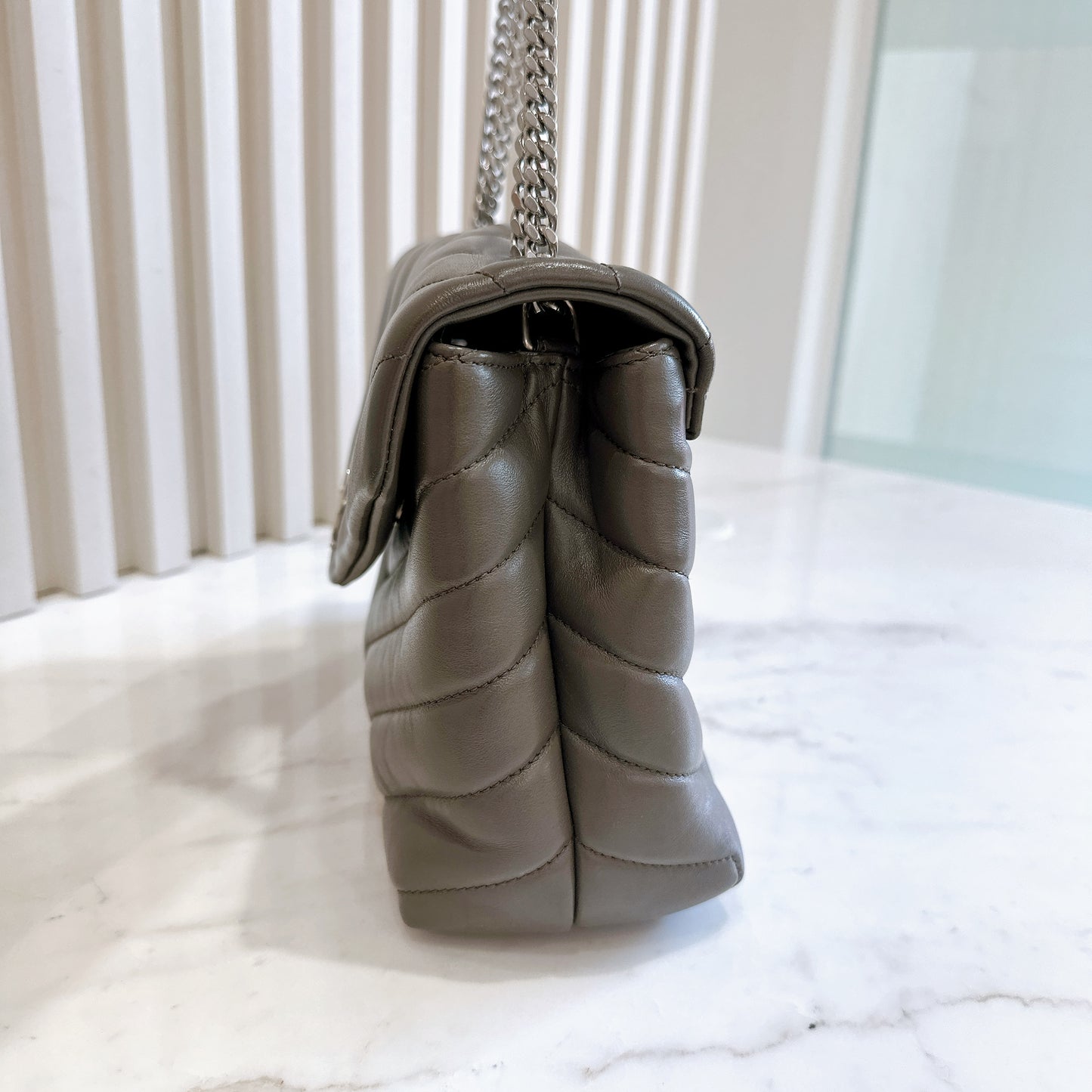 YSL Lou Small In Grey
