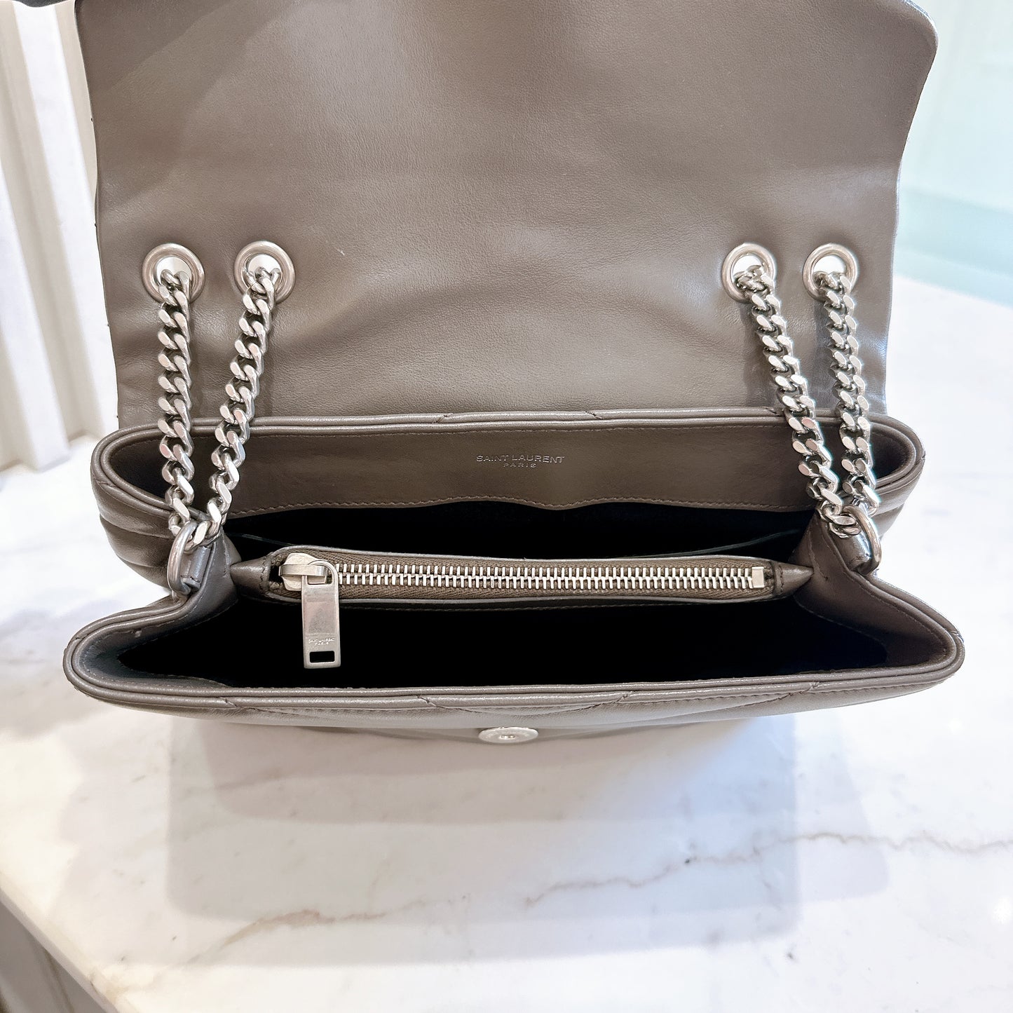 YSL Lou Small In Grey