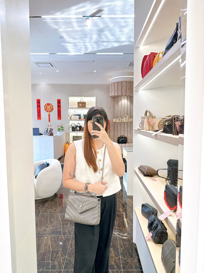 YSL Lou Small In Grey