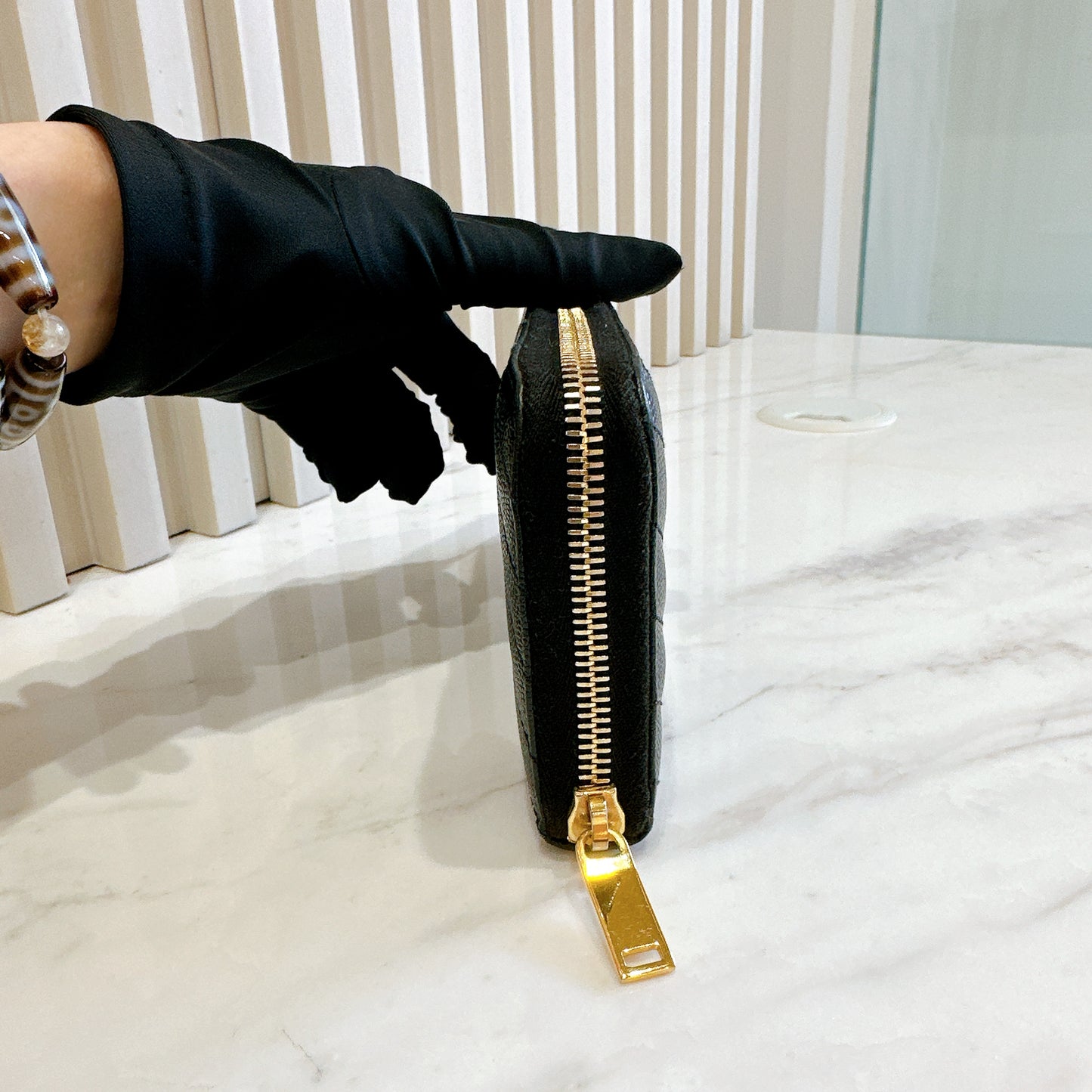 YSL Cassandre Matelasse Zip Around Wallet