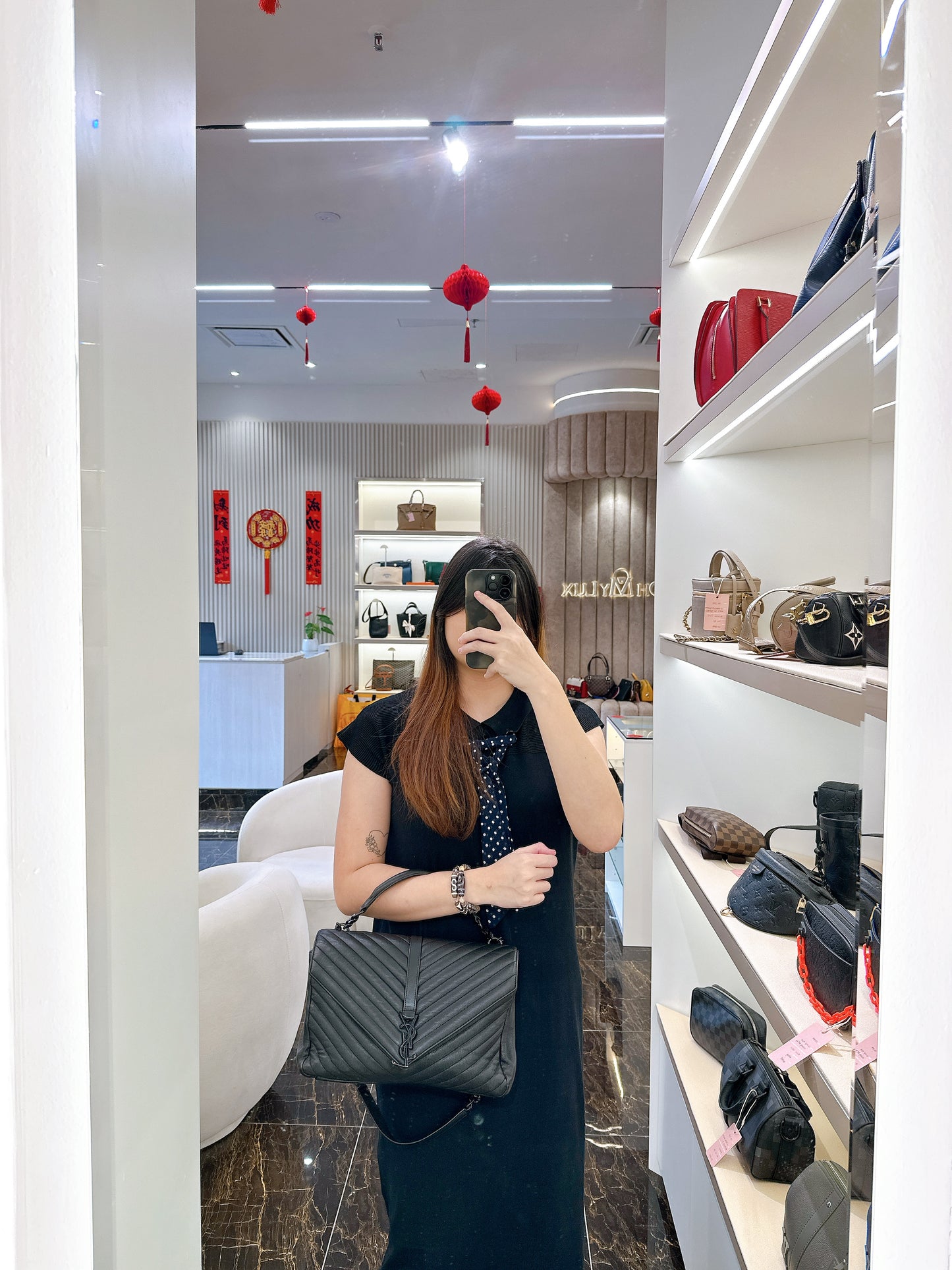 YSL College Large in Black
