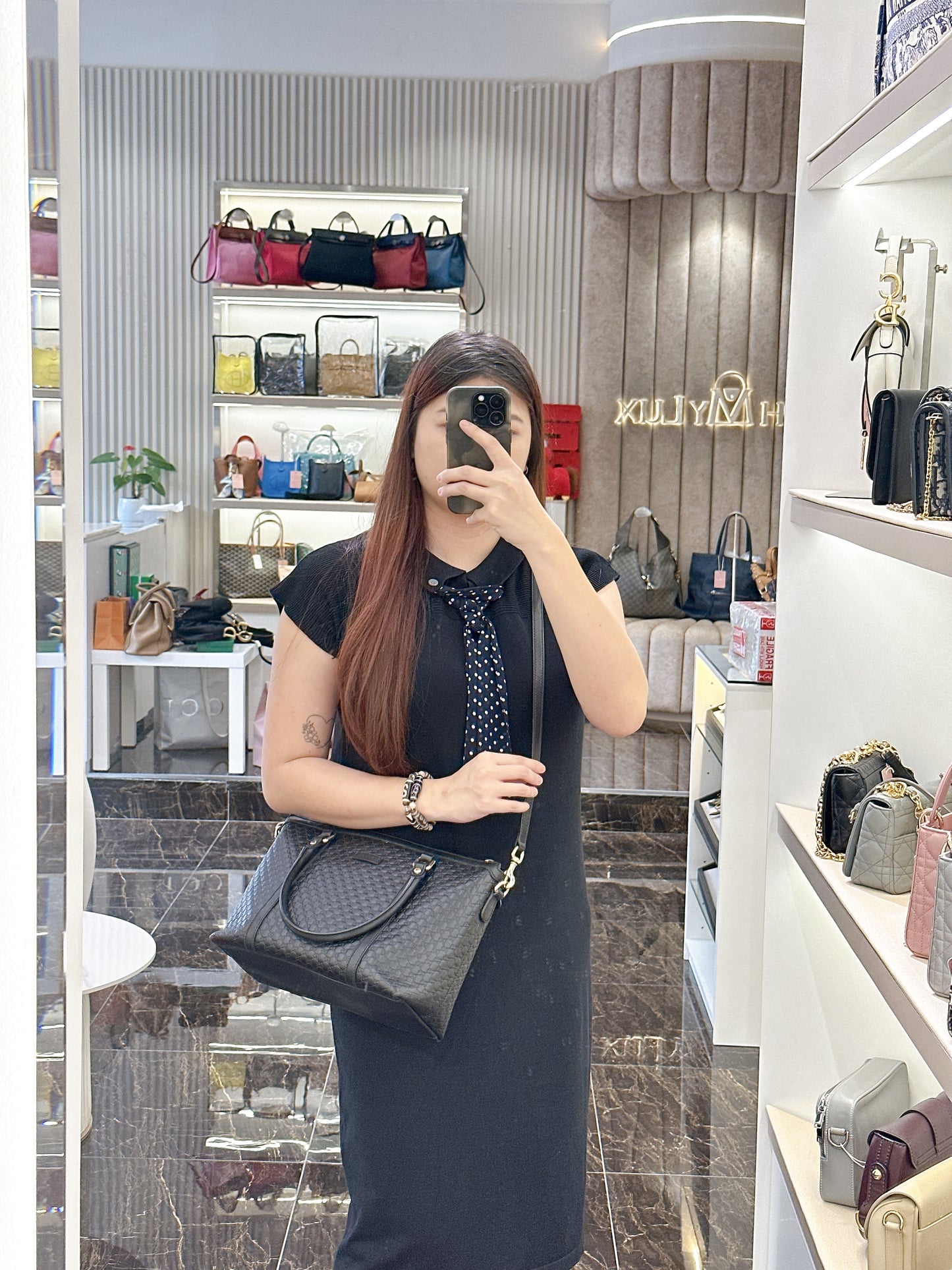 Gucci Micro Guccissima Black Tote