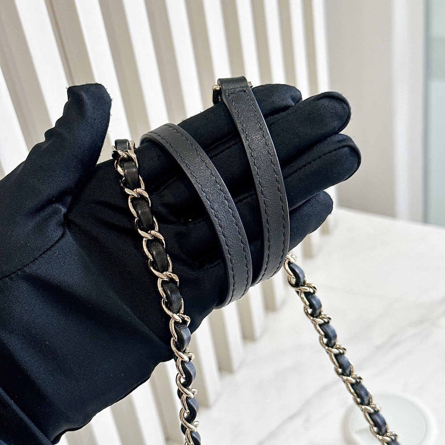Chanel 21B Top Handle Quilted Black Flap Bag