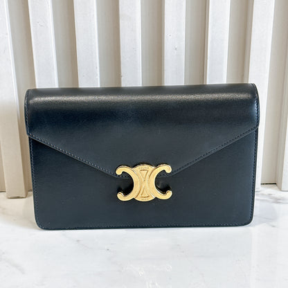 Celine Margo Wallet On Chain in Black