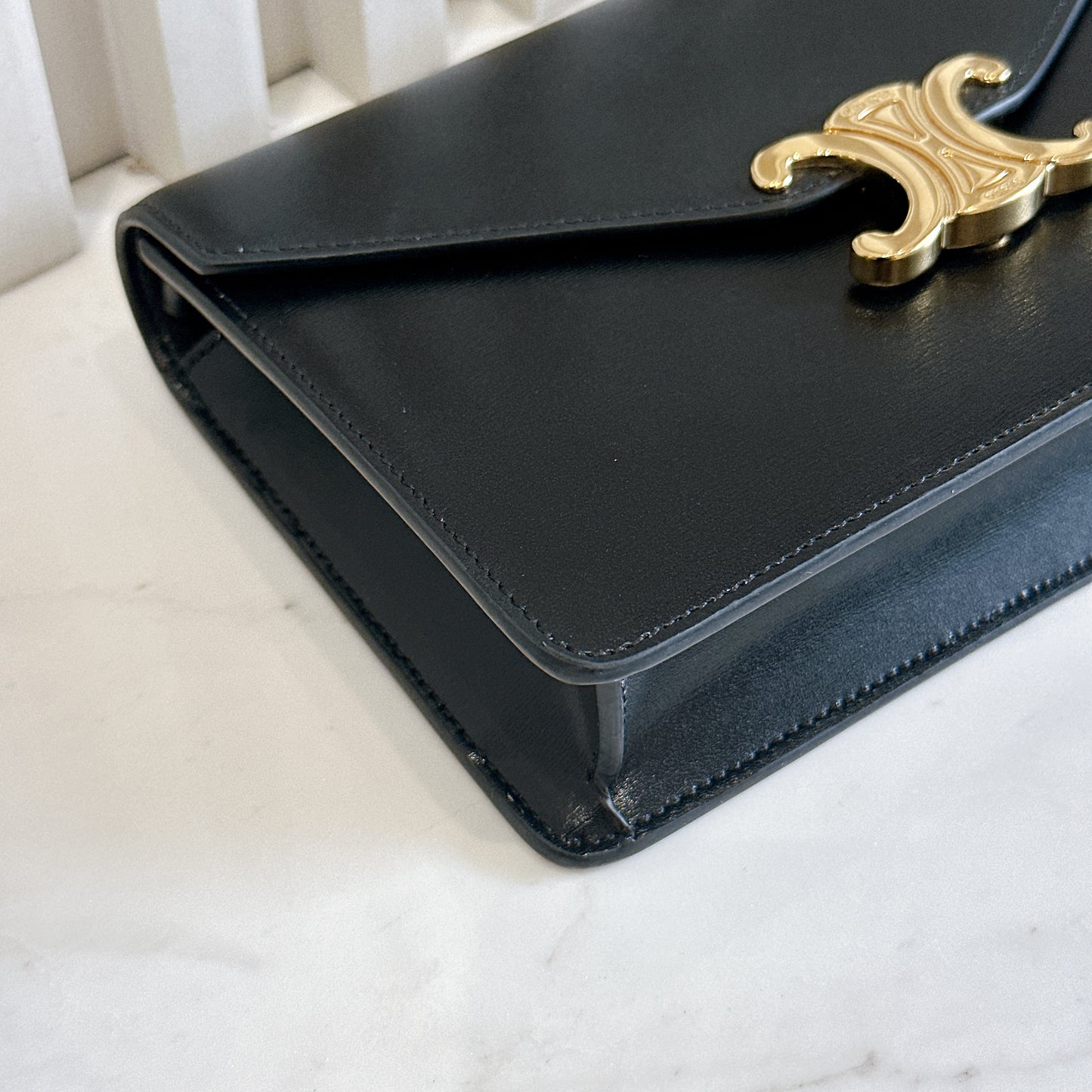 Celine Margo Wallet On Chain in Black