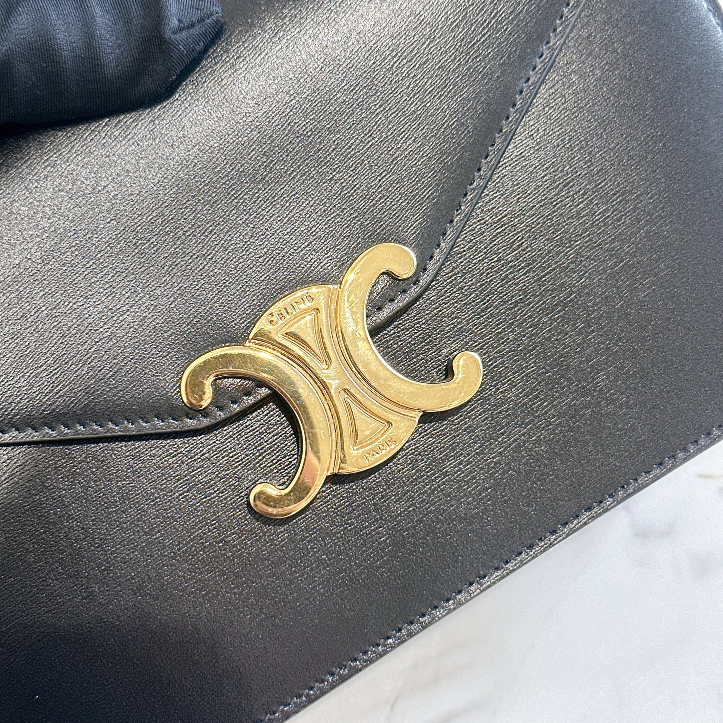 Celine Margo Wallet On Chain in Black