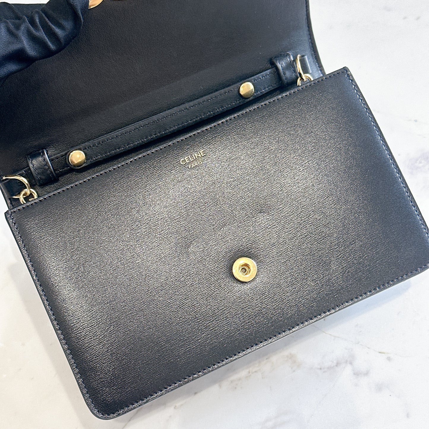 Celine Margo Wallet On Chain in Black