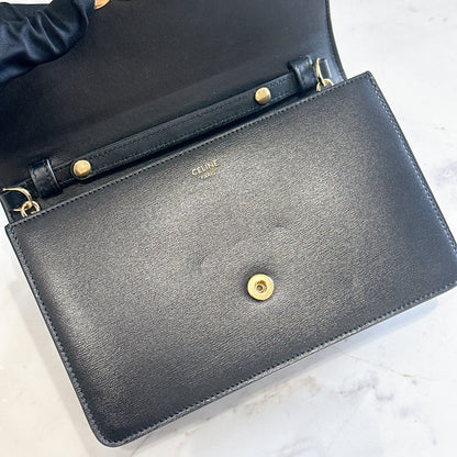 Celine Margo Wallet On Chain in Black