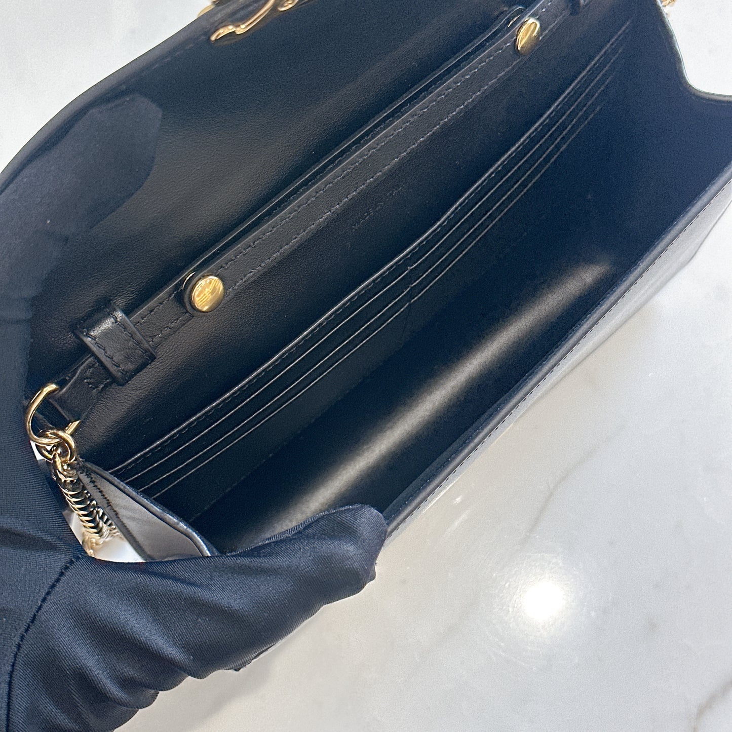 Celine Margo Wallet On Chain in Black