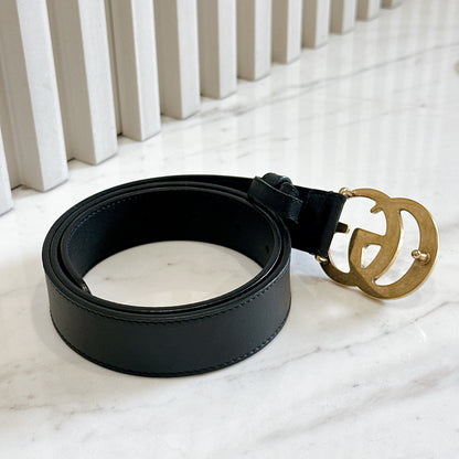 Gucci Marmont Belt in Black GHW