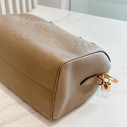 LV Speedy 25 in Tourterelle Empreinte Leather