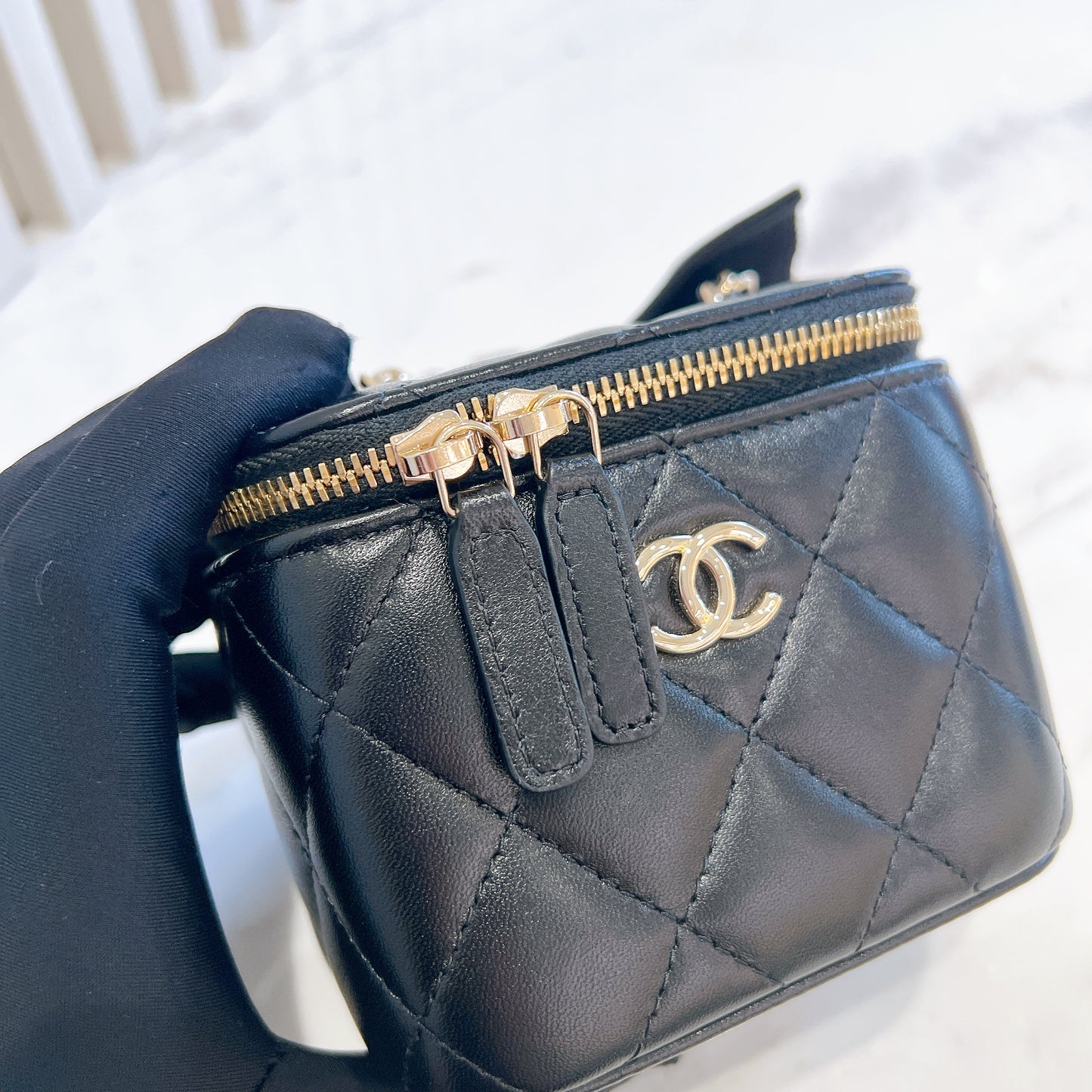 Chanel Camellia Bow Vanity Case