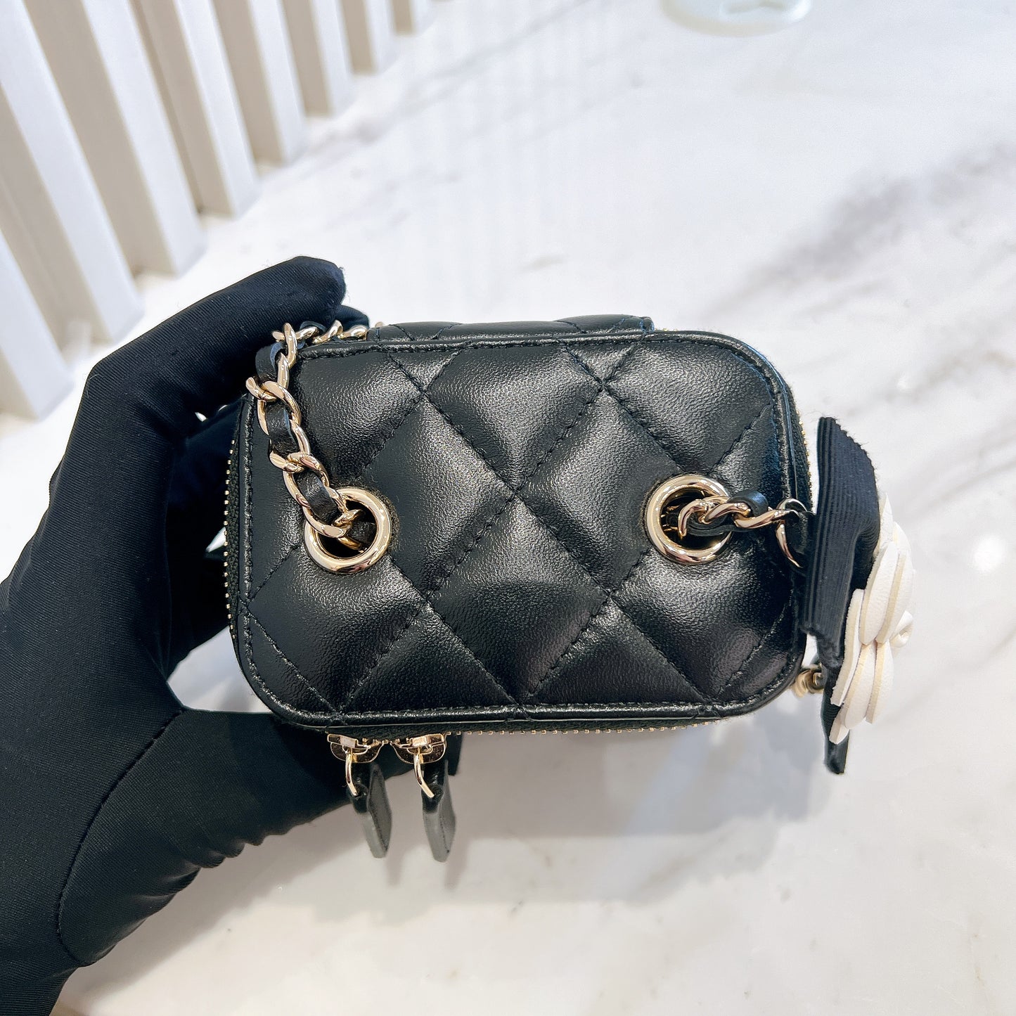 Chanel Camellia Bow Vanity Case
