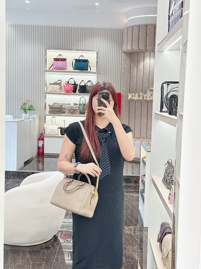 LV Speedy 25 in Tourterelle Empreinte Leather