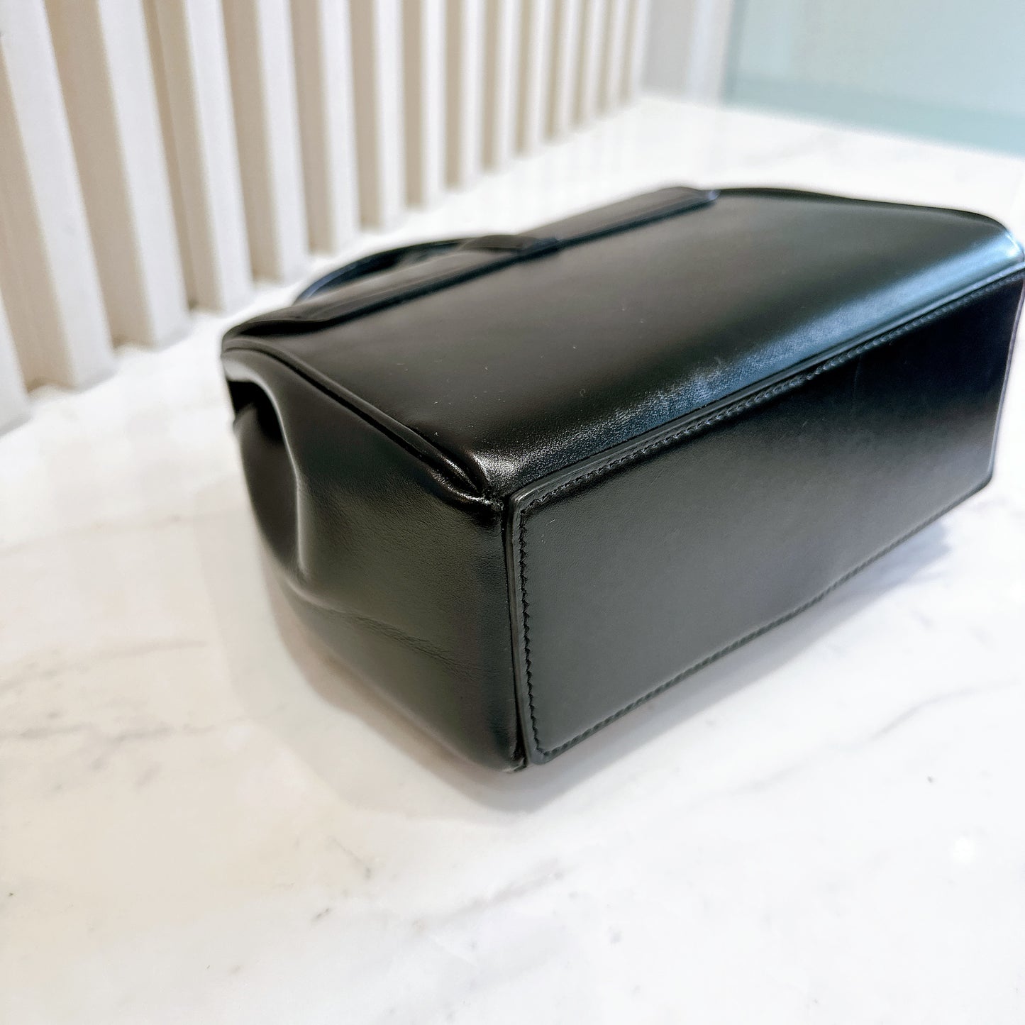 Celine Mini 16 Satinated Calfskin in Black