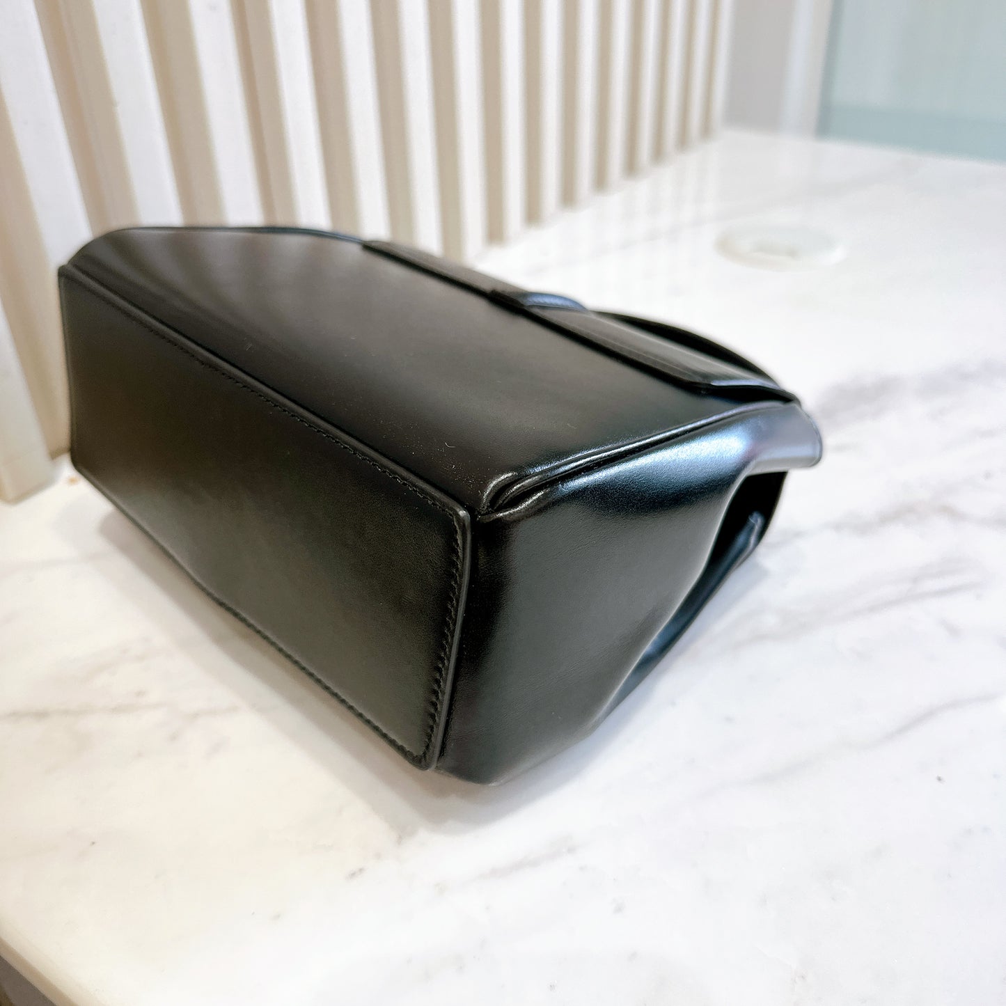 Celine Mini 16 Satinated Calfskin in Black
