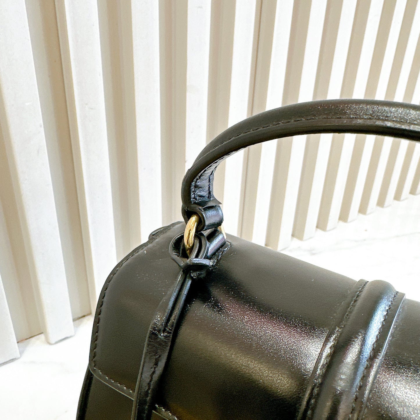 Celine Mini 16 Satinated Calfskin in Black