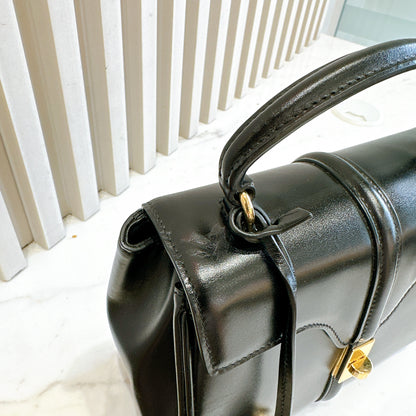 Celine Mini 16 Satinated Calfskin in Black