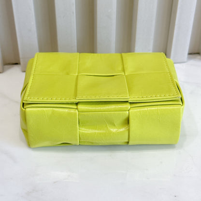Bottega Veneta Mini Cassette in Lime Green