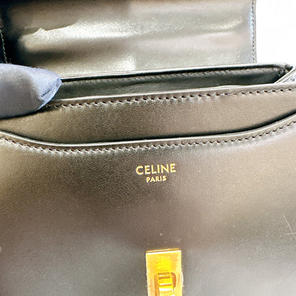 Celine Mini 16 Satinated Calfskin in Black