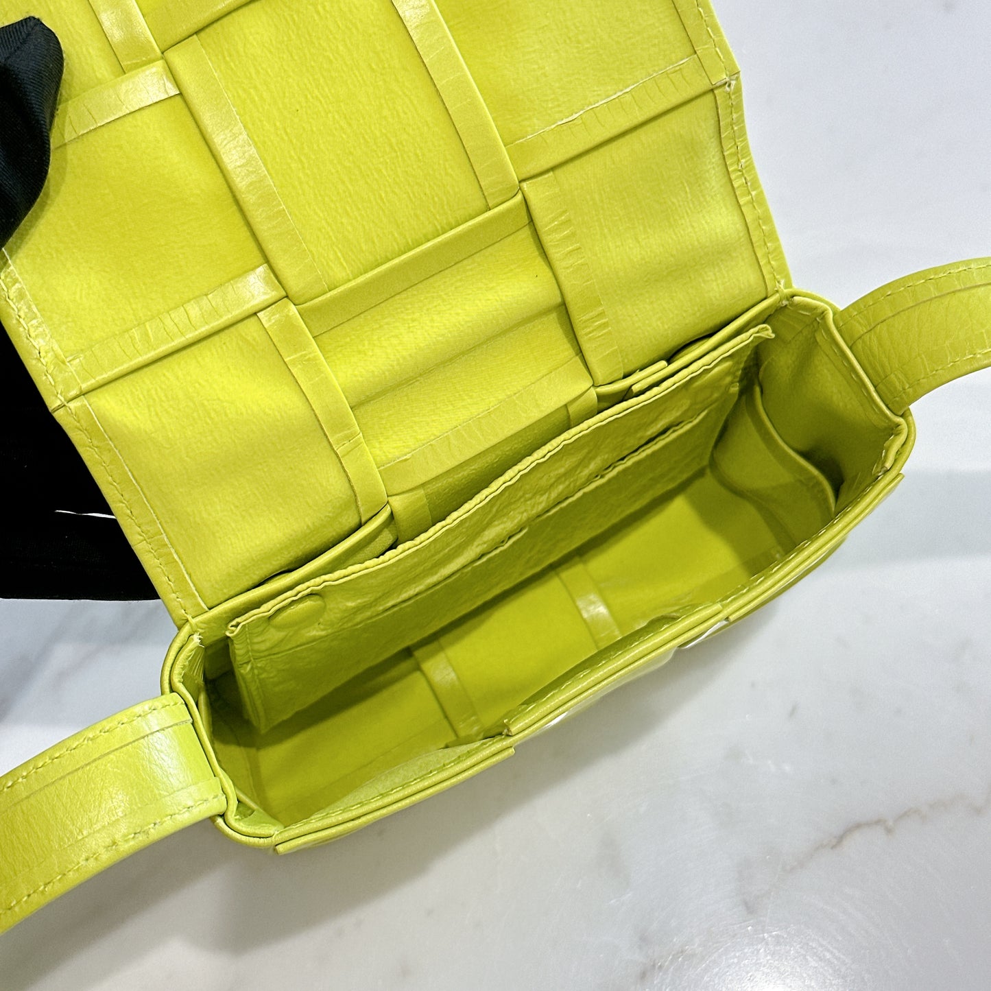 Bottega Veneta Mini Cassette in Lime Green