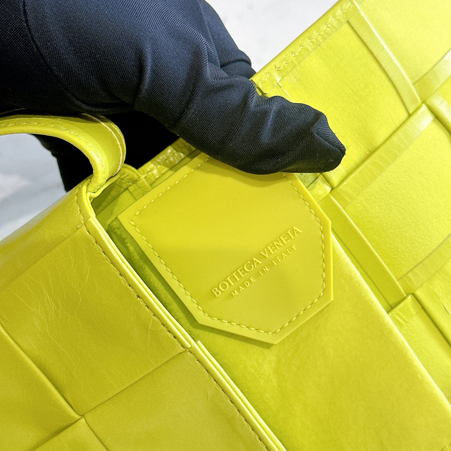 Bottega Veneta Mini Cassette in Lime Green
