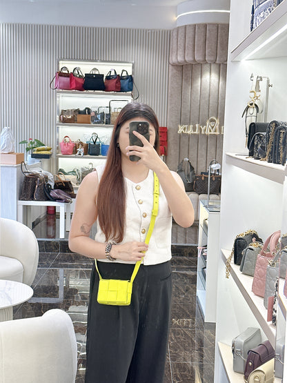 Bottega Veneta Mini Cassette in Lime Green