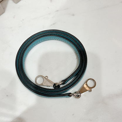 Hermes Kelly 32 Blue Atoll Clemence Leather SHW