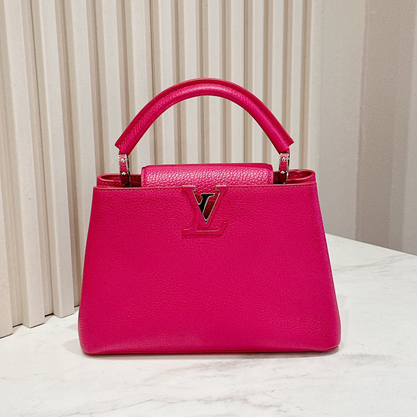 LV Capucines BB in Fushia Pink