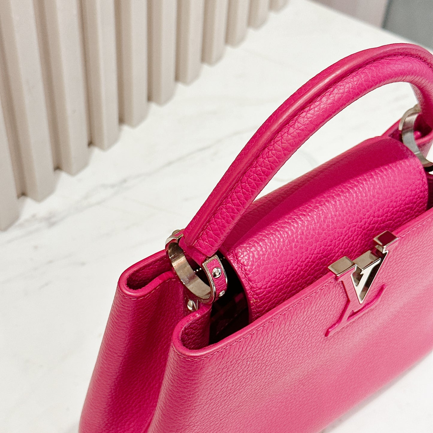 LV Capucines BB in Fushia Pink