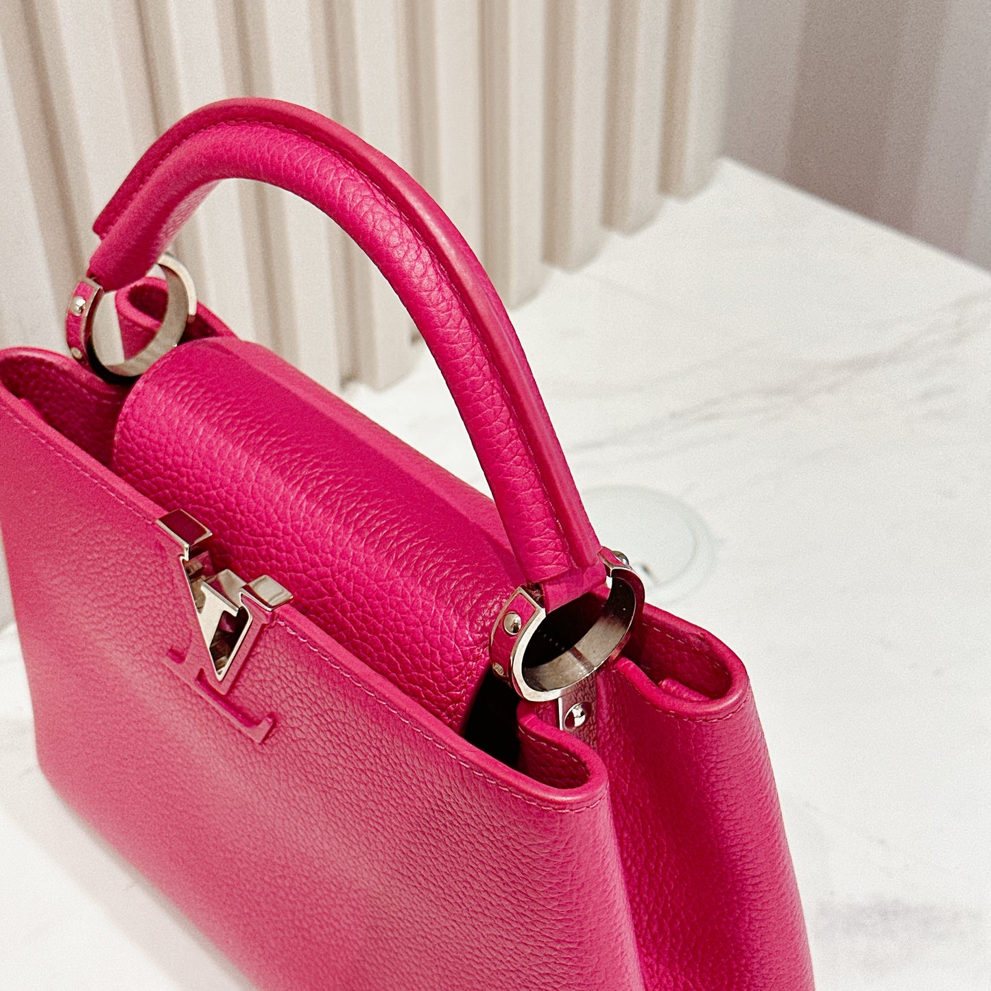 LV Capucines BB in Fushia Pink