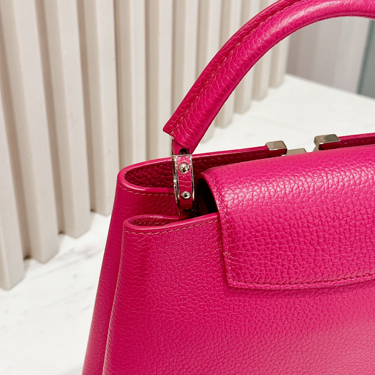 LV Capucines BB in Fushia Pink