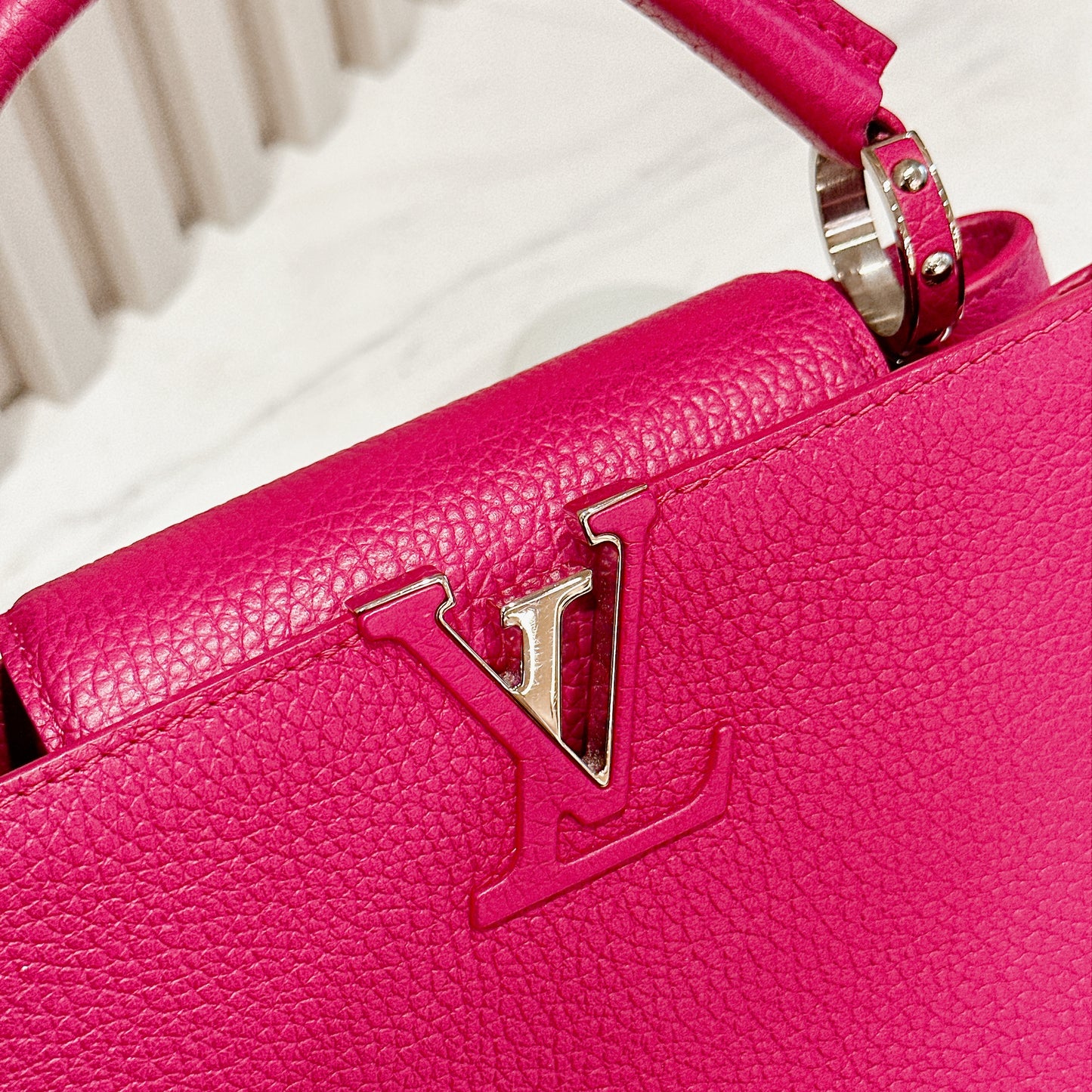 LV Capucines BB in Fushia Pink