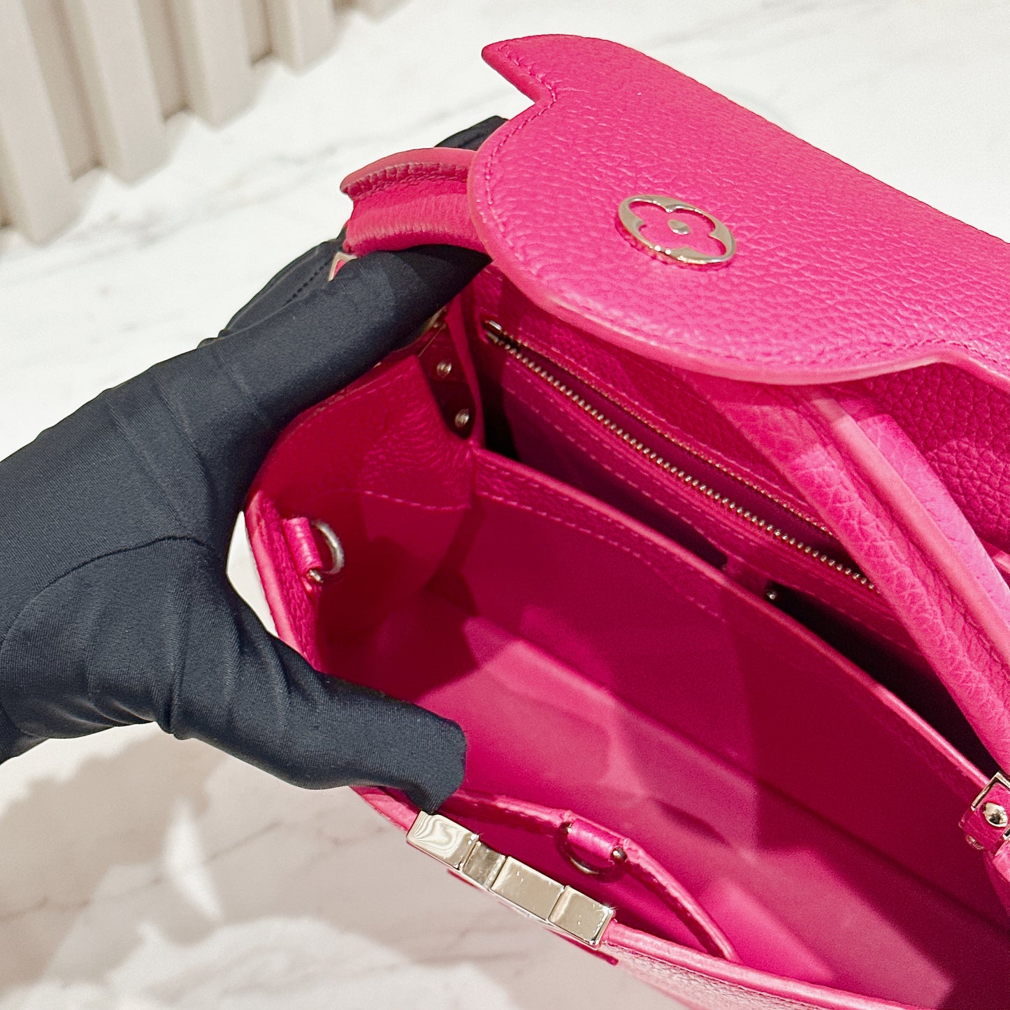 LV Capucines BB in Fushia Pink