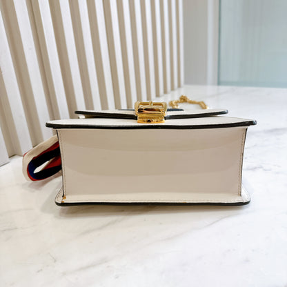 Gucci Sylvie White Mini Chain Bag