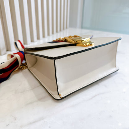 Gucci Sylvie White Mini Chain Bag