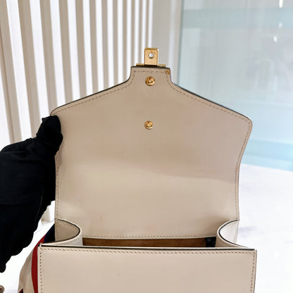 Gucci Sylvie White Mini Chain Bag